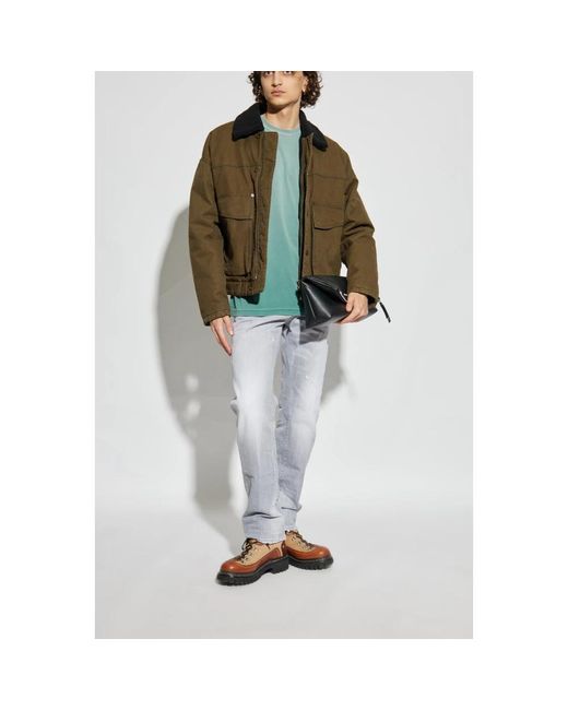 DSquared² Tops ,Groen ,Katoen T-Shirt Met Logo in het Green voor heren
