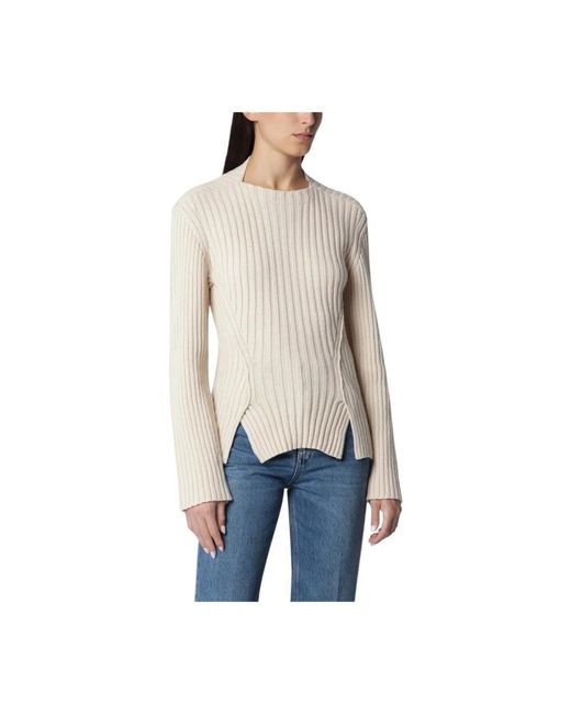 Victoria Beckham Blue Round-Neck Knitwear