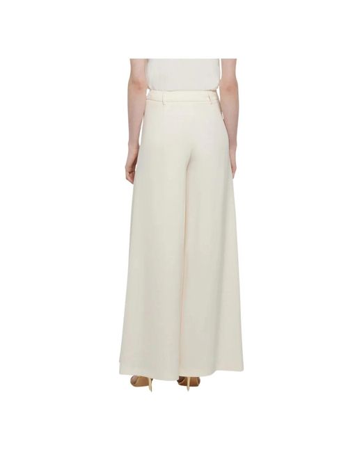 SIMONA CORSELLINI White Wide Trousers