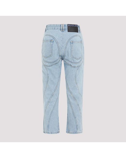 Jeans > straight jeans Mugler en coloris Blue