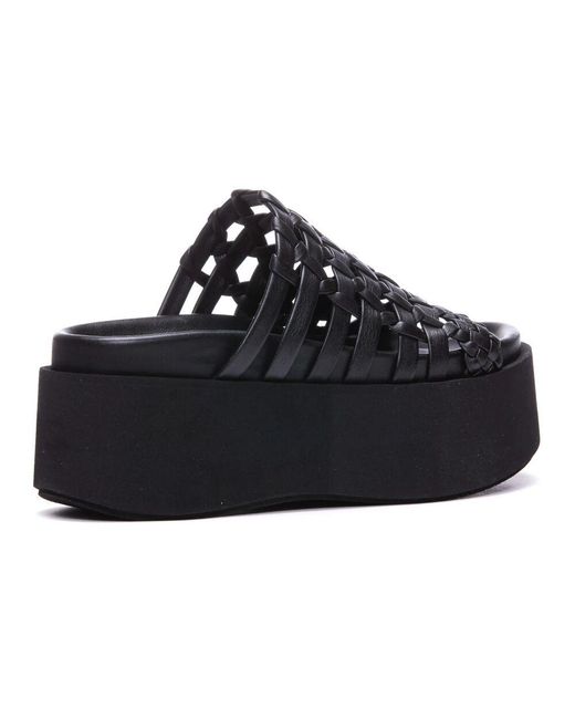 Paloma Barceló Black E Seren Keilsandalen