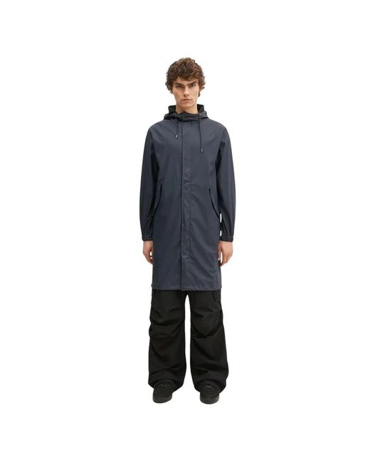 Rains Fishtail Parka in het Blue voor heren