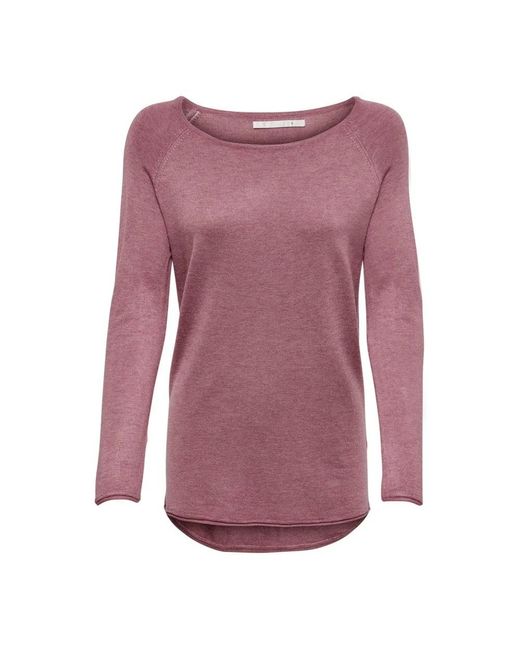 ONLY Purple Round-Neck Knitwear