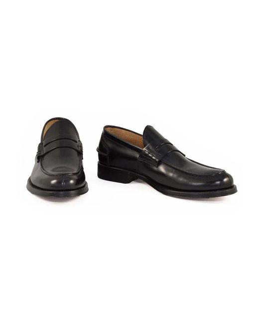 Green George Black Loafers for men