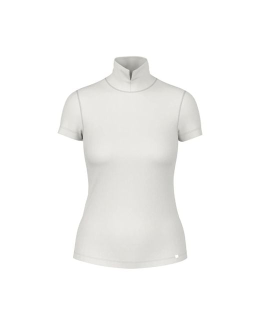 Marc Cain Tops ,Blauw ,Katoen Basic Shirt in het White