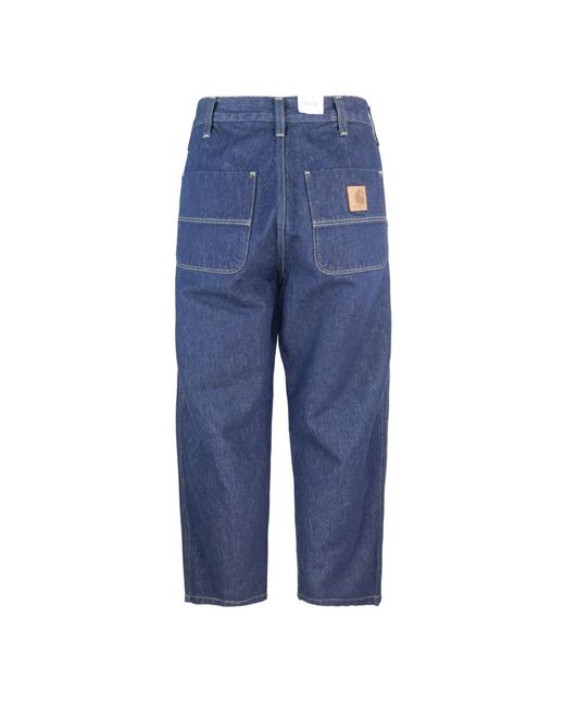 Carhartt Blue Straight Fit Jeans for men