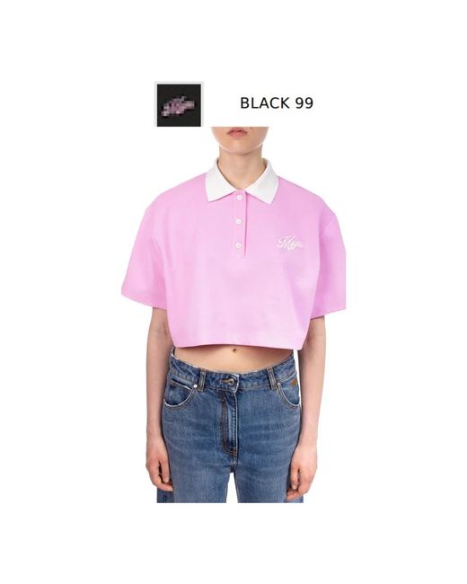 MSGM Pink Polo Shirts