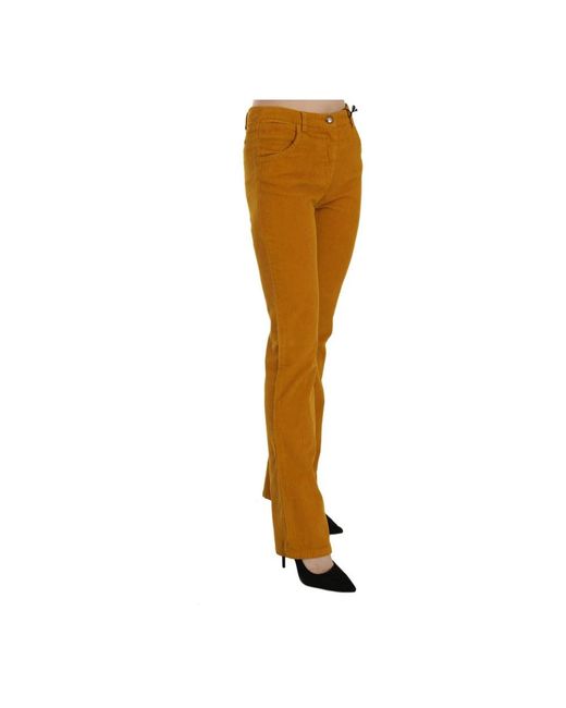 CoSTUME NATIONAL Brown Straight Trousers