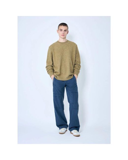 Straight Trousers di MM6 by Maison Martin Margiela in Blue da Uomo