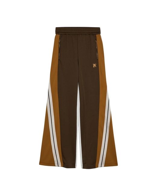 Palm Angels Brown Ochre Colour-Block Wide Trousers