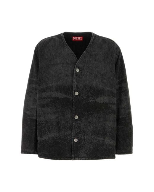 DIESEL Denim Cardigan Jacke in Black für Herren