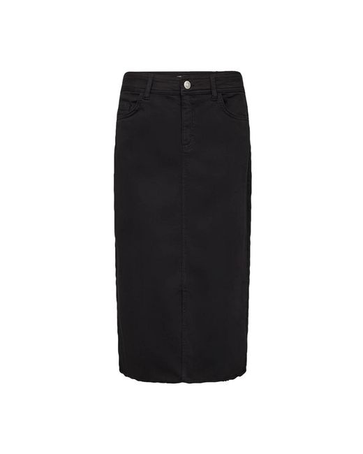 Soya Concept Black Denimrock Mit Frontsplit