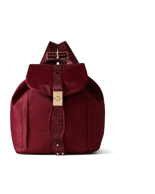 Borbonese Tassen ,Rood ,Leer Backpack in het Red
