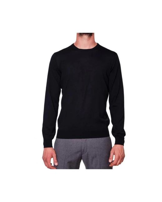 FILIPPO DE LAURENTIIS Black Round-Neck Knitwear for men