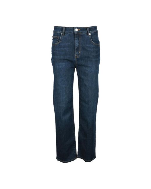 Straight Jeans Love Moschino en coloris Blue