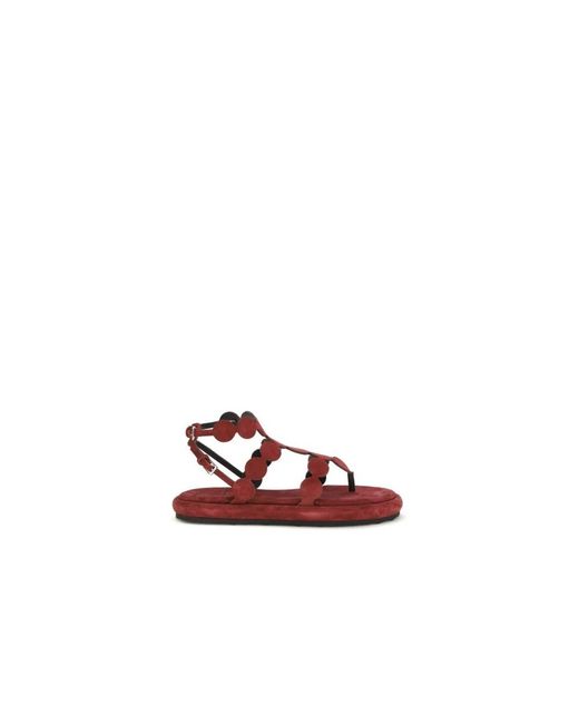 Pierre Hardy Red Flat Sandals
