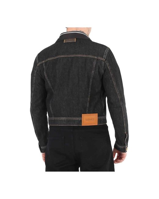 Jackets > denim jackets Versace pour homme en coloris Black