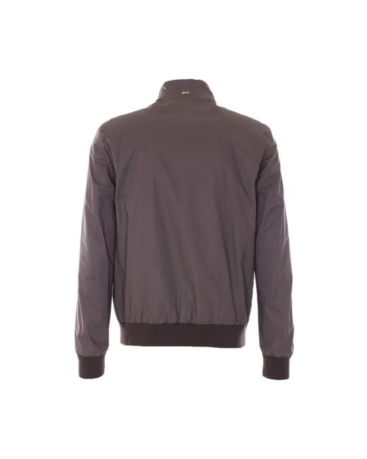 Herno Gray Bomber Jackets for men