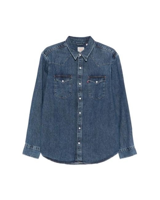 Levi's Blue Denim Shirts for men