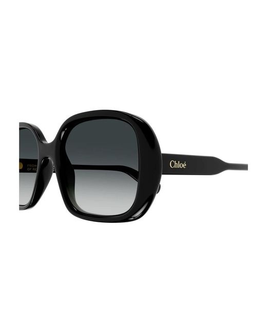 Chloé Black Quadratische oversized sonnenbrille