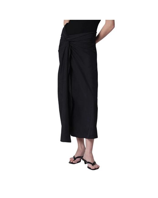 Rohe Sarong Textuur Rok in het Black