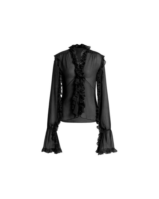 Alberta Ferretti Black Blouses