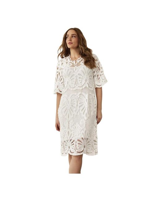 Midi Dresses iN FRONT de color White