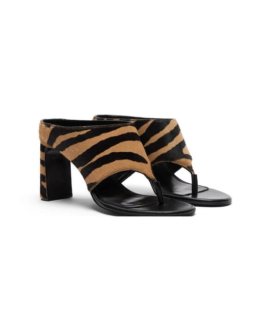 Stuart Weitzman Black Heeled Mules