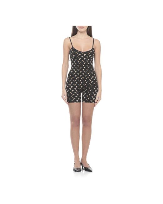MARINE SERRE Black Sleeveless Tops