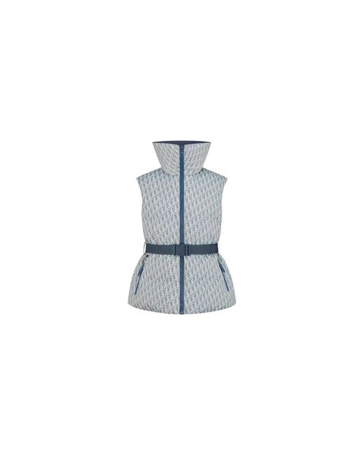 Dior Oblique Puffer Vest Met Riem in het Blue