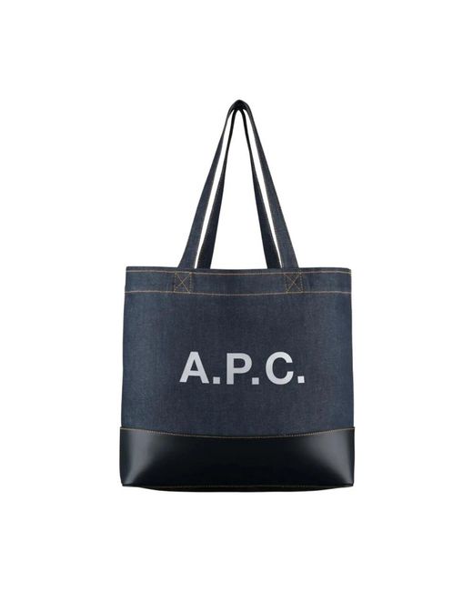 A.P.C. Blue Tote Bags for men