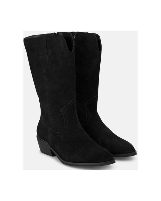 Alma En Pena. Black Cowboy & Biker Boots