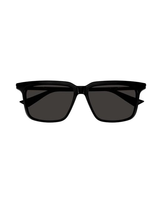 Bottega Veneta Schwarze/dunkelgraue sonnenbrille in Black für Herren
