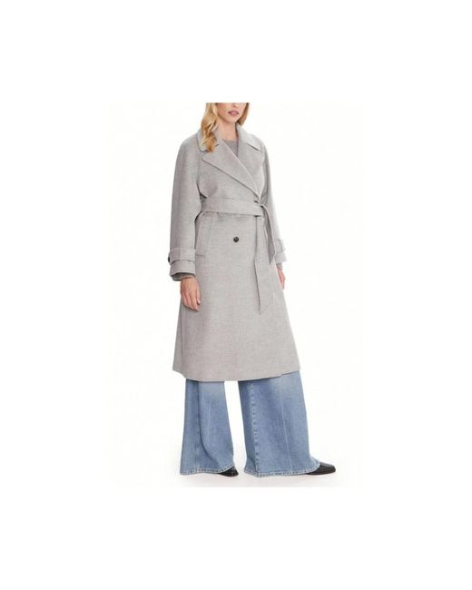 Marella Gray Belted Coats