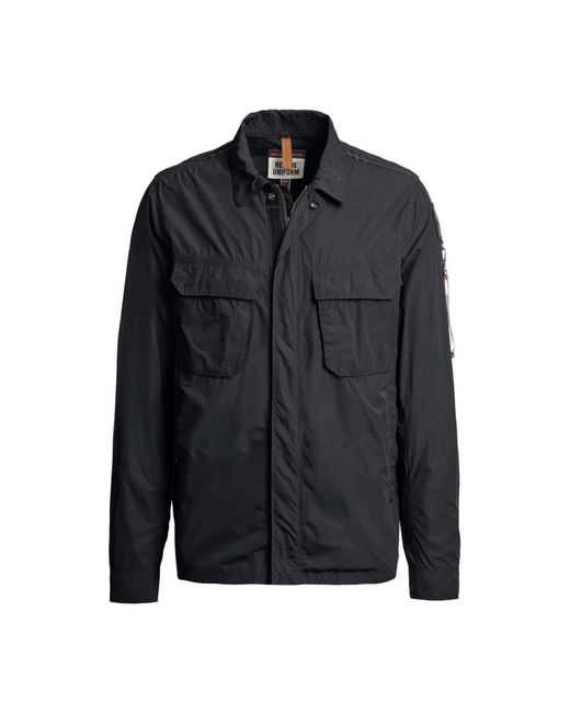 Parajumpers Jassen ,Zwart ,Katoen Millard Overshirt Jacket in het Black voor heren