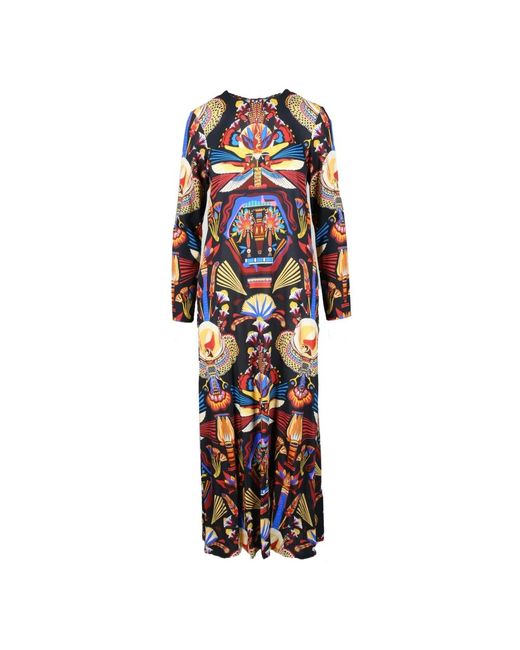 LaDoubleJ Maxi-Jurk in het Multicolor