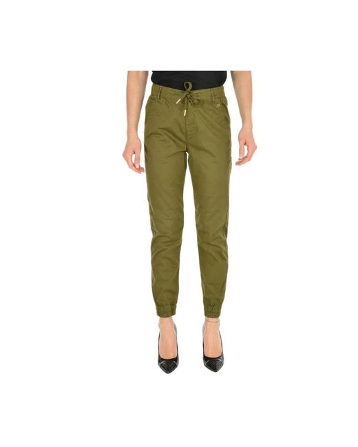Yes Zee Green Slim-Fit Trousers