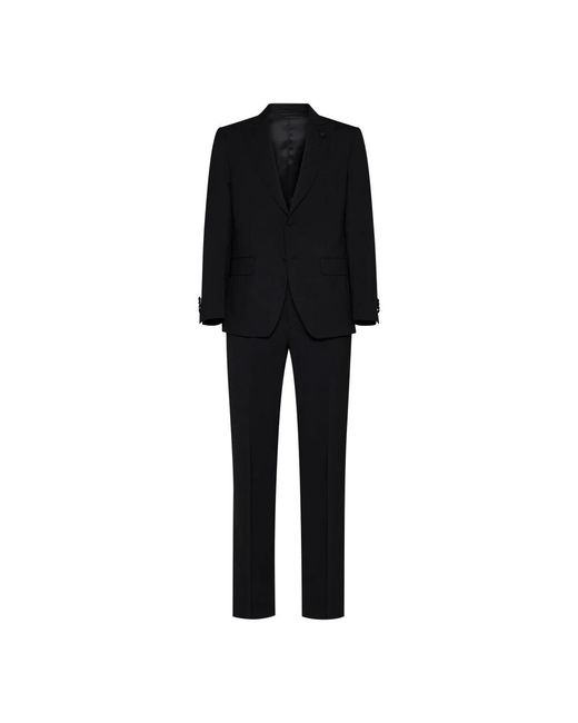 Lardini Single Breasted Suits in het Black voor heren