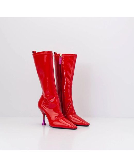 Heeled Boots di 3Juin in Red