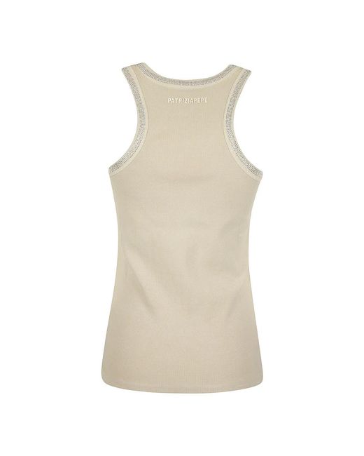 Patrizia Pepe Natural Sleeveless Tops