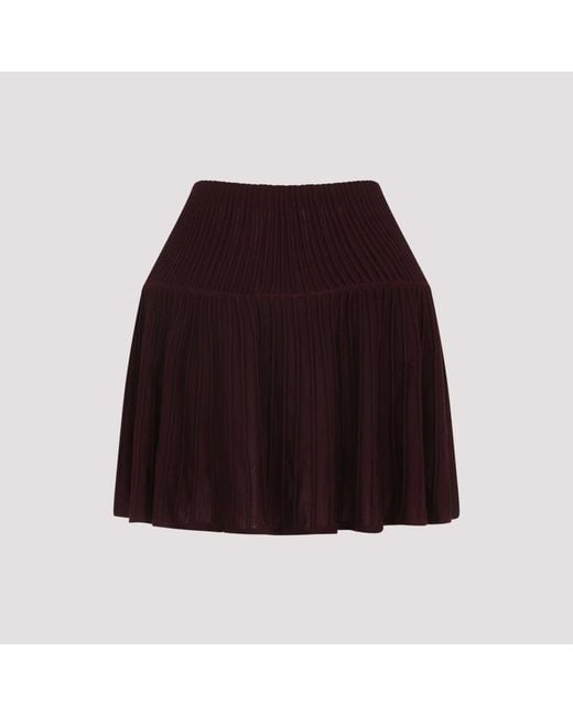 Alaïa Purple Short Skirts