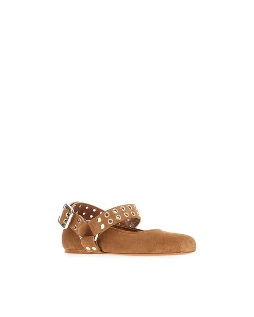 Alaïa Brown Ballerina Shoes
