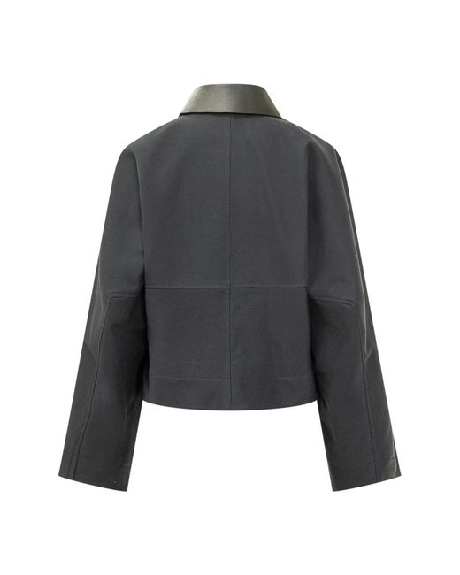 Givenchy Jassen ,Blauw ,Katoen A-Line Cocoon Jas in het Black