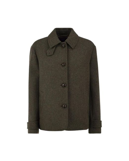 Weekend by Maxmara Green Single-Breasted Coats