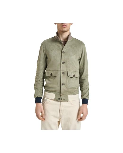 Bob Wildlederimitat-Jacke in Green für Herren