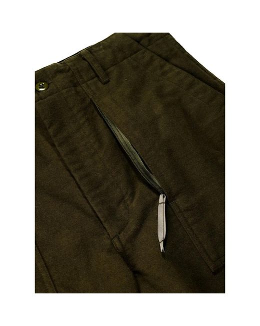 Engineered Garments Green Straight Trousers for men