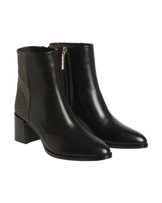 Calvin Klein Black Heeled Boots