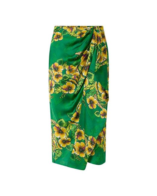 Falda midi estampado floral Ermanno Scervino de color Green