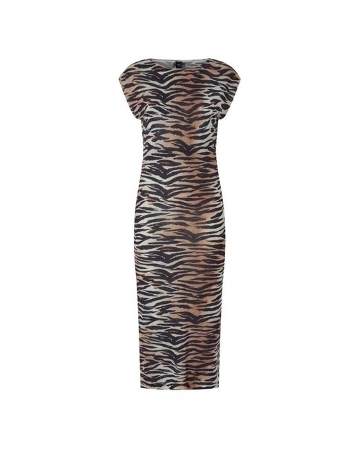 Pinko Brown Tiger-Print Dress