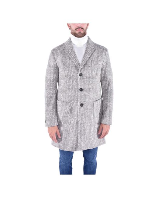 L.b.m. 1911 Gray Single-Breasted Coats for men